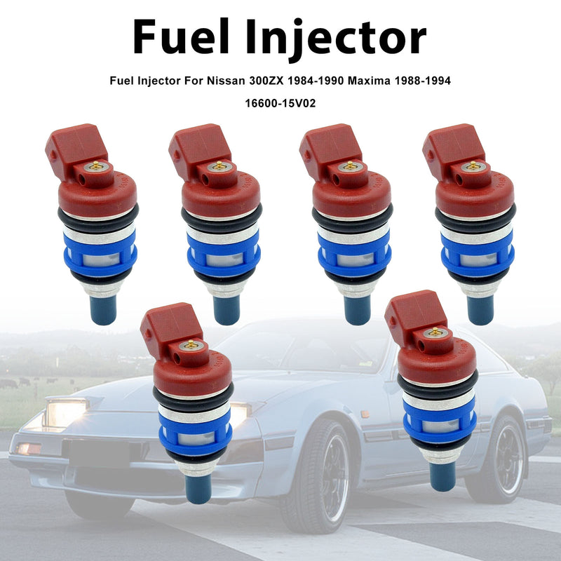 Nissan 300ZX 1984-1990 Maxima 1988-1994 16600-15V02 6PCS Fuel Injector