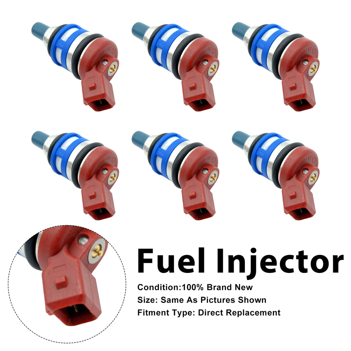 Nissan 300ZX 1984-1990 Maxima 1988-1994 16600-15V02 6PCS Fuel Injector