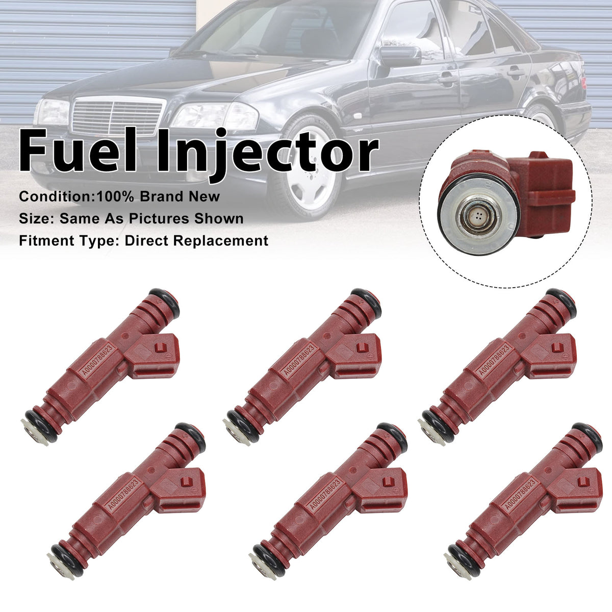 Mercedes-Benz C280 1997 E320 1994-1997 0280155757 6PCS Fuel Injector