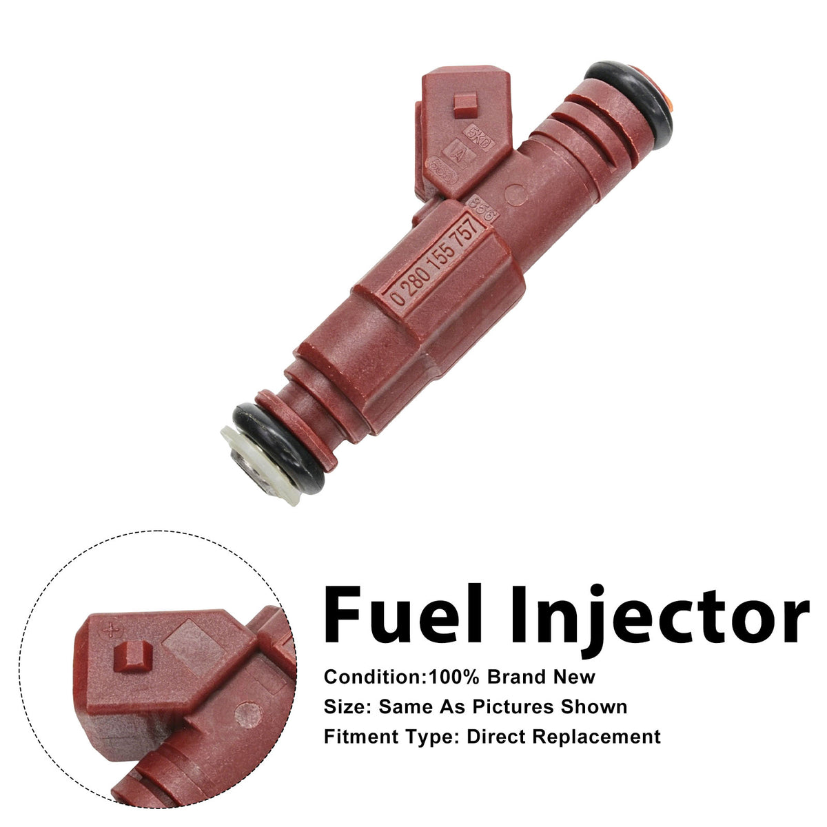 Mercedes-Benz C280 1997 E320 1994-1997 0280155757 1PCS Fuel Injector