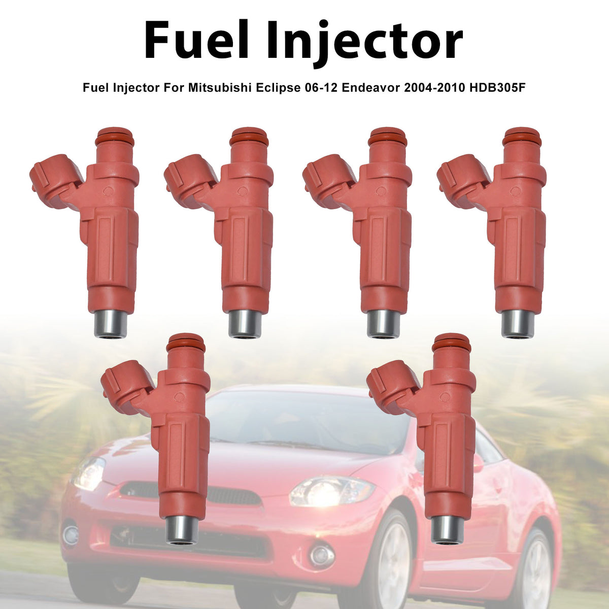 Mitsubishi Eclipse 2006-2012 Endeavor 2004-2010 HDB305F 6PCS Fuel Injector