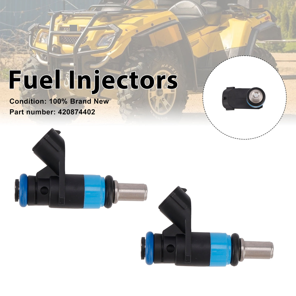 Can-Am Outlander MAX 800 2006-2008 2PC 420874402 Fuel Injectors