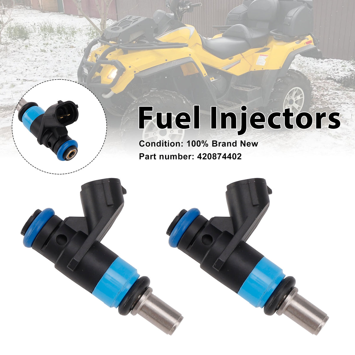 Can-Am Outlander MAX 800 2006-2008 2PC 420874402 Fuel Injectors