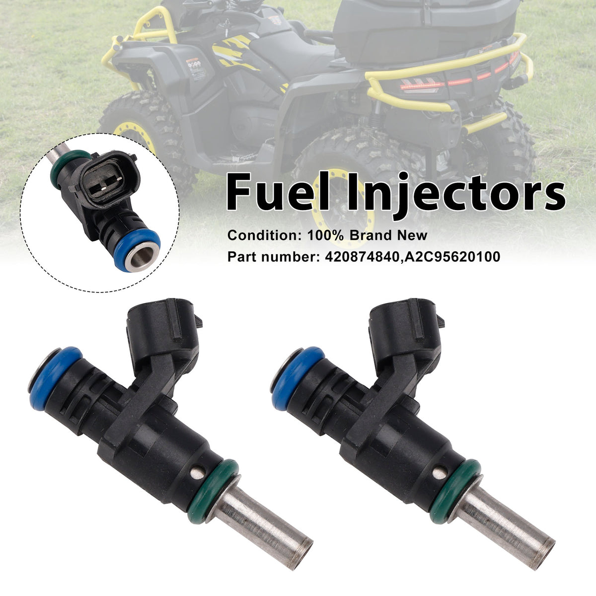 CAN-AM Defender Outlander 2PC 420874840 Fuel Injectors A2C95620100