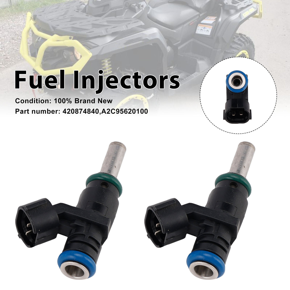 CAN-AM Defender Outlander 2PC 420874840 Fuel Injectors A2C95620100
