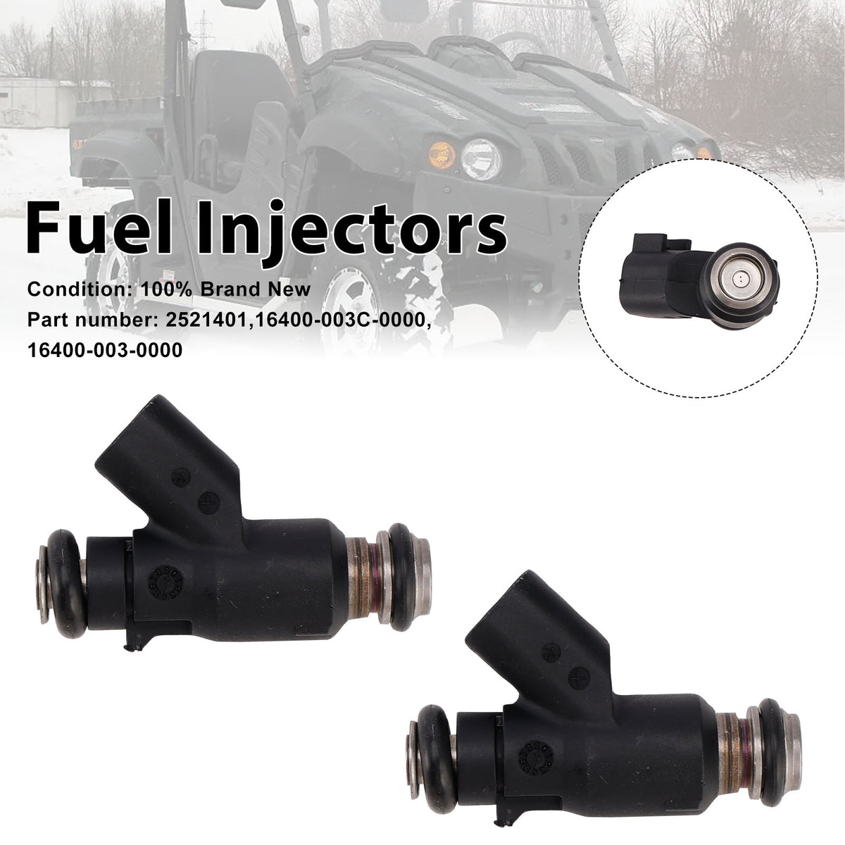 HiSUN EFI 400 UTV 2PC 28101823 Fuel Injectors 16400-003-0000