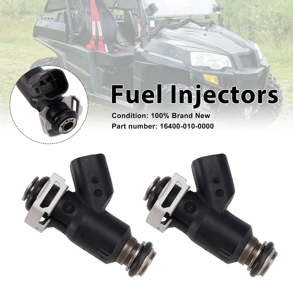 UTV 800 MSU HiSUN BENNCHE COLEMAN 2PC 16400-010-0000 Fuel Injectors
