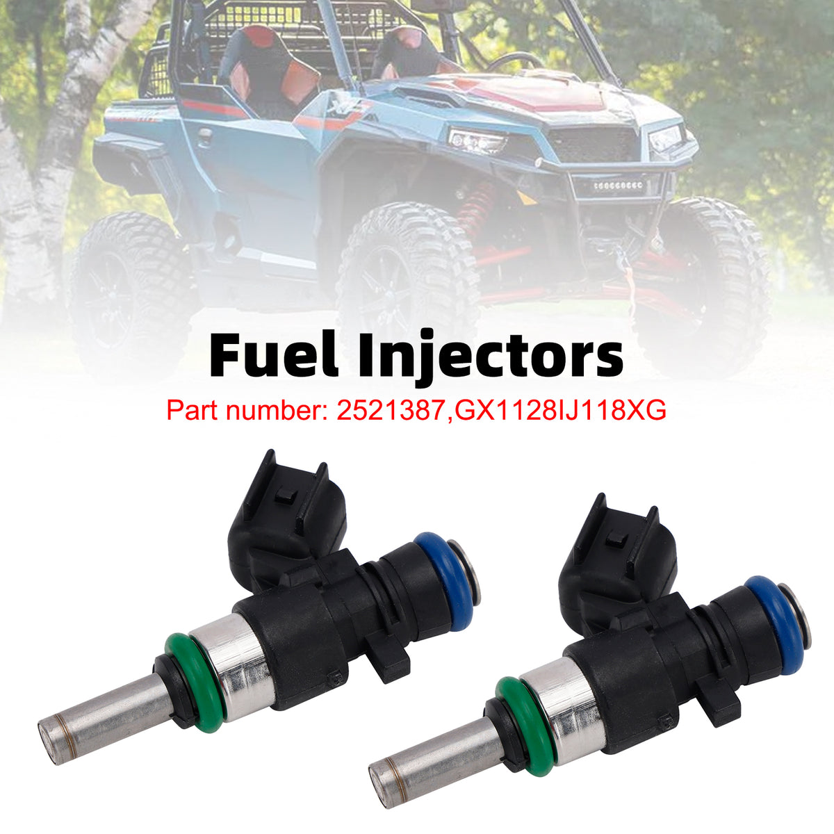 Polaris RZR XP 1000 2017-2026 2PC 2521387 Fuel Injectors GX1128IJ118XG