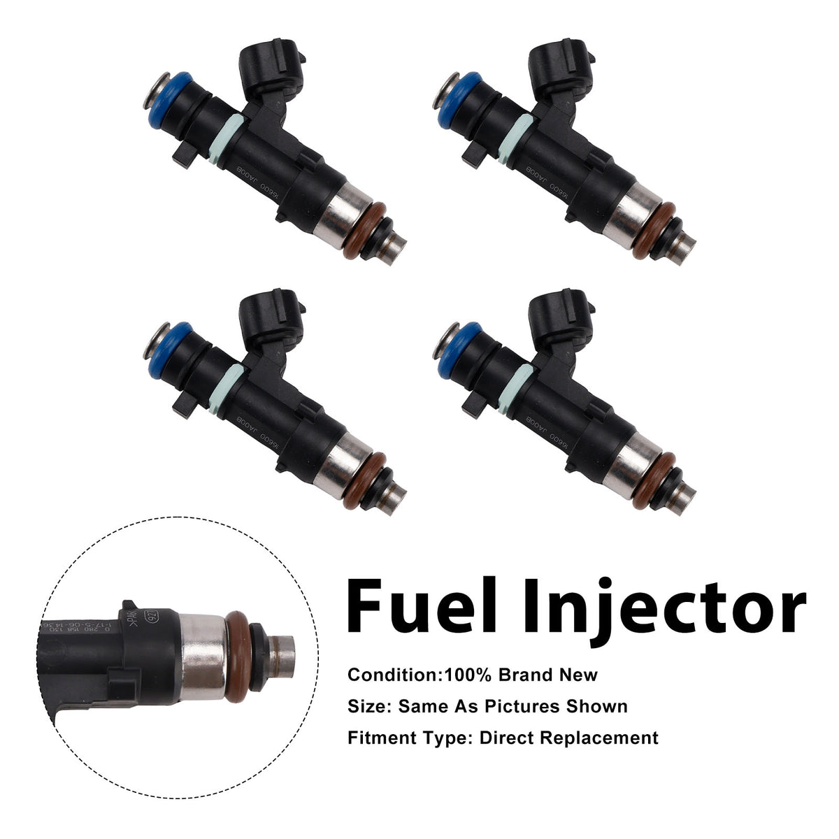 Nissan Altima 2007-2013 Rogue 2008-2015 0280158130 4PCS Fuel Injector