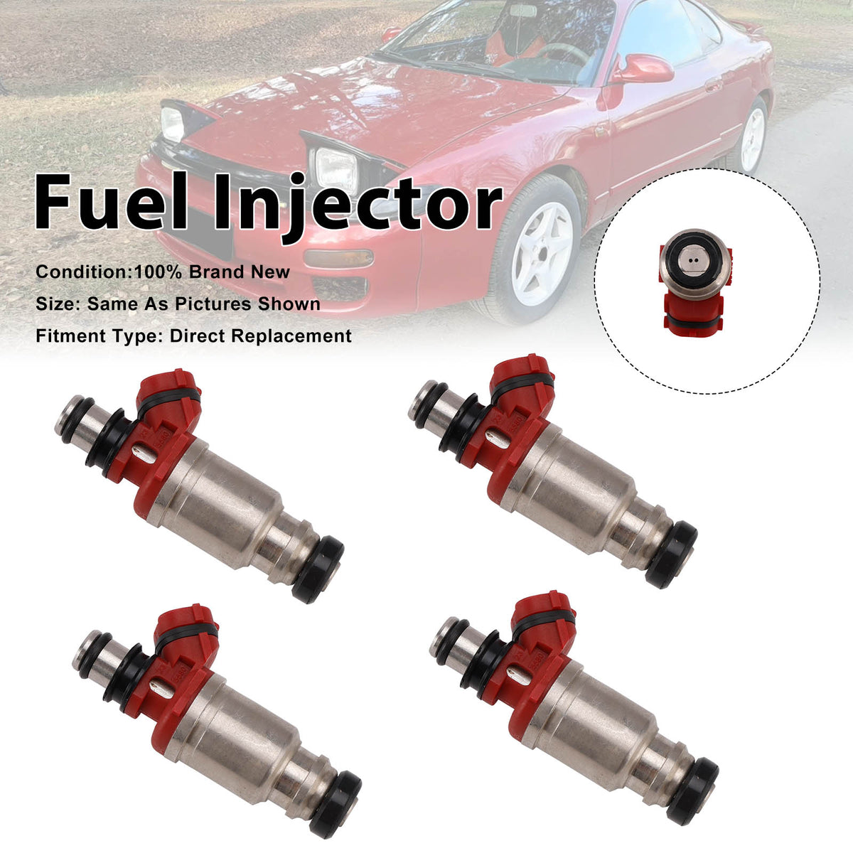 Toyota Celica 1990-1992 MR2 1991-1992 23250-74040 4PCS Fuel Injector