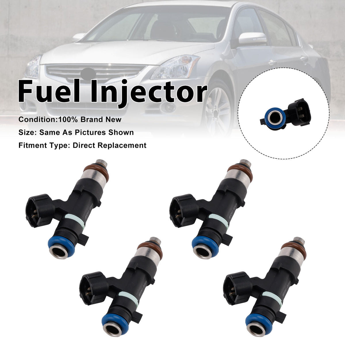 Nissan Altima 2007-2013 Rogue 2008-2015 0280158130 4PCS Fuel Injector