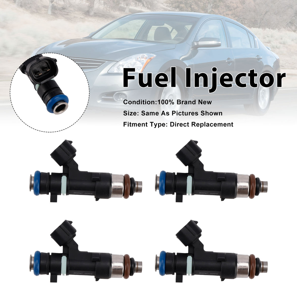 Nissan Altima 2007-2013 Rogue 2008-2015 0280158130 4PCS Fuel Injector