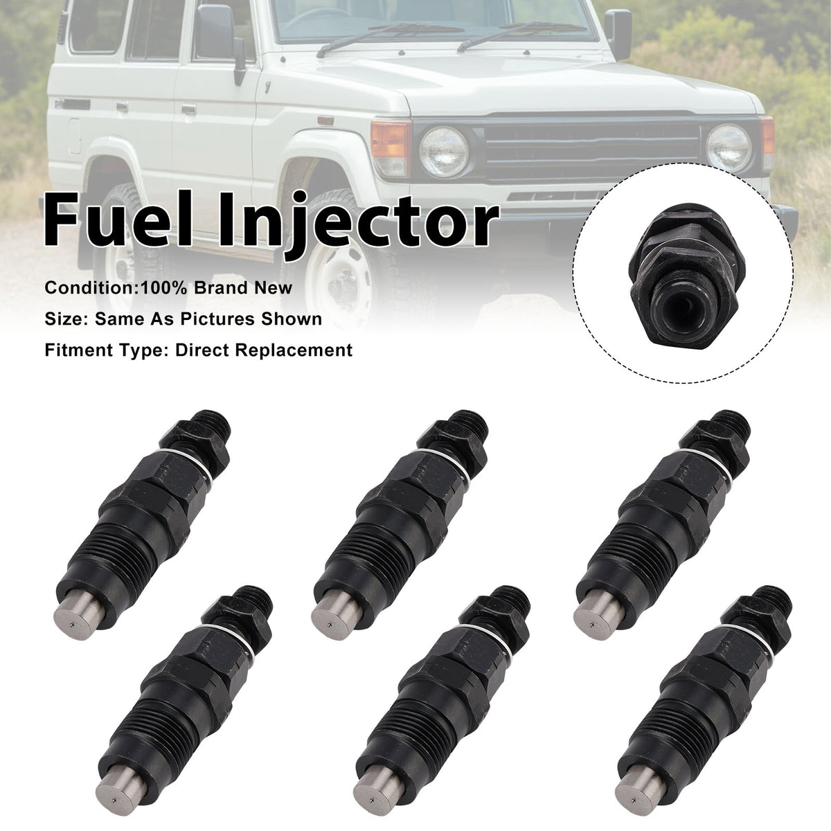 Toyota LandCruiser J70 1990-2007 J100 1998-2007 FYE454163 6PCS Fuel Injector