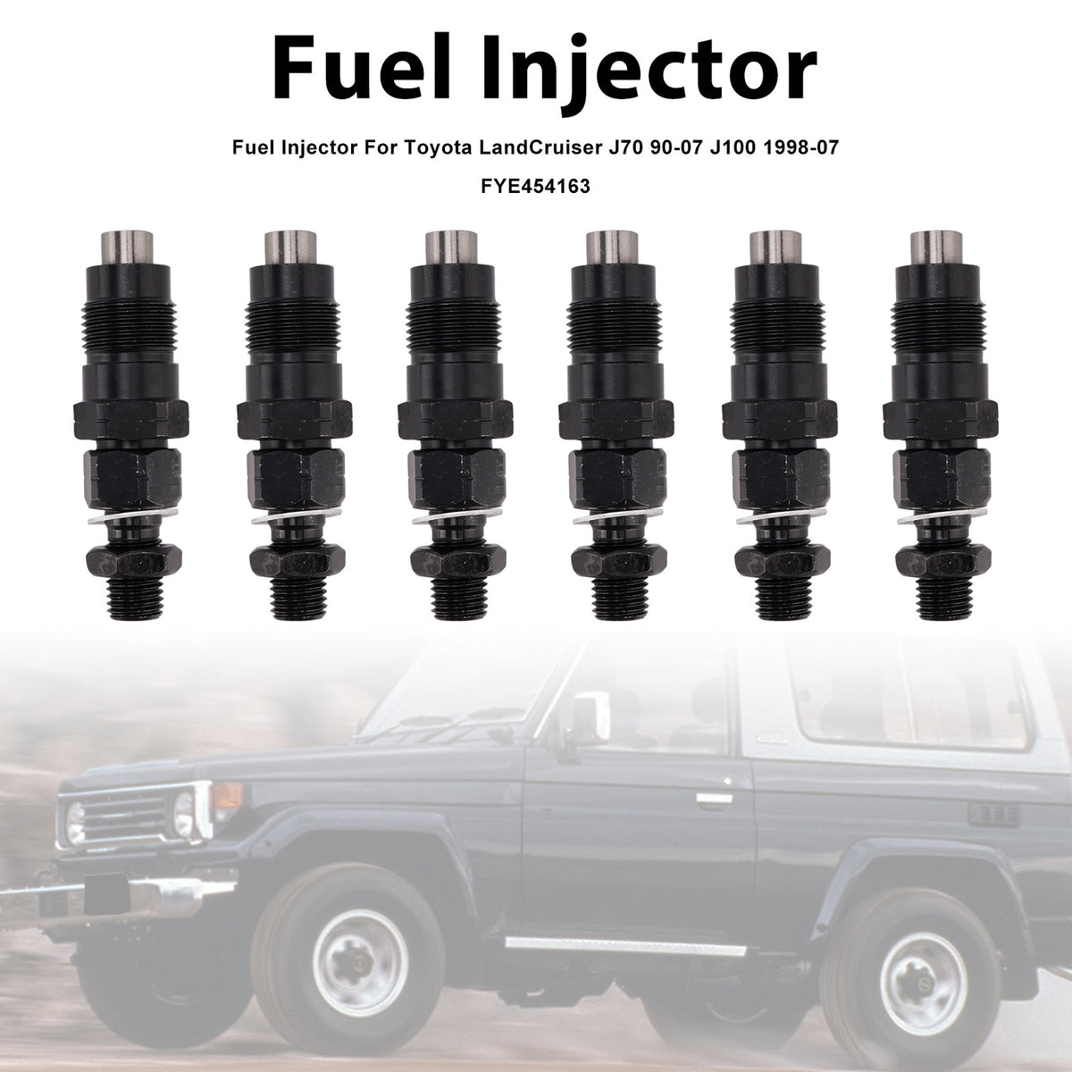Toyota LandCruiser J70 1990-2007 J100 1998-2007 FYE454163 6PCS Fuel Injector