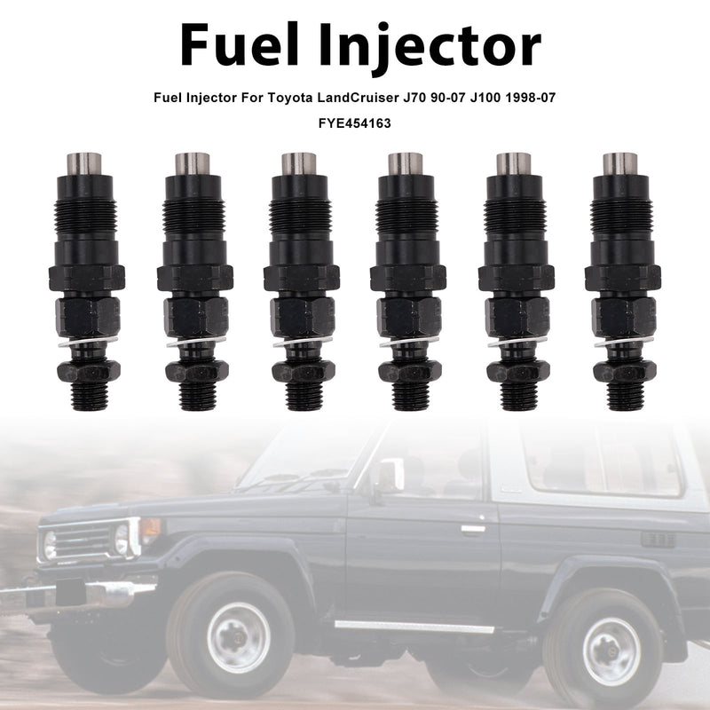 Toyota LandCruiser J70 1990-2007 J100 1998-2007 FYE454163 6PCS Fuel Injector
