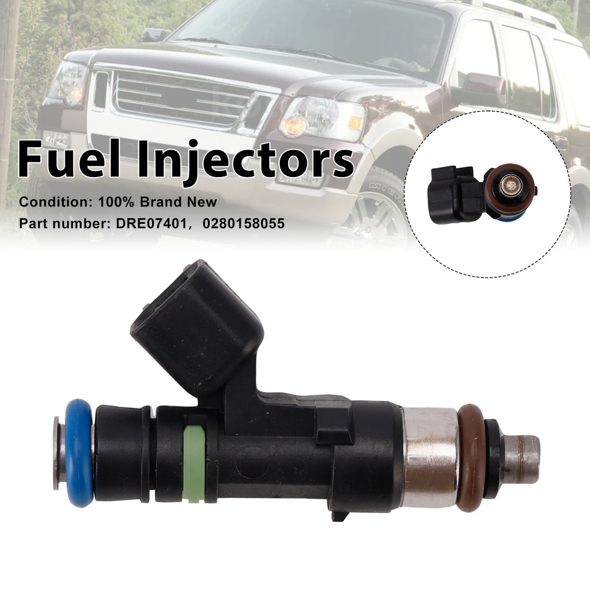Mercury Mountaineer Ford Explorer DRE07401 Fuel Injectors 0280158055