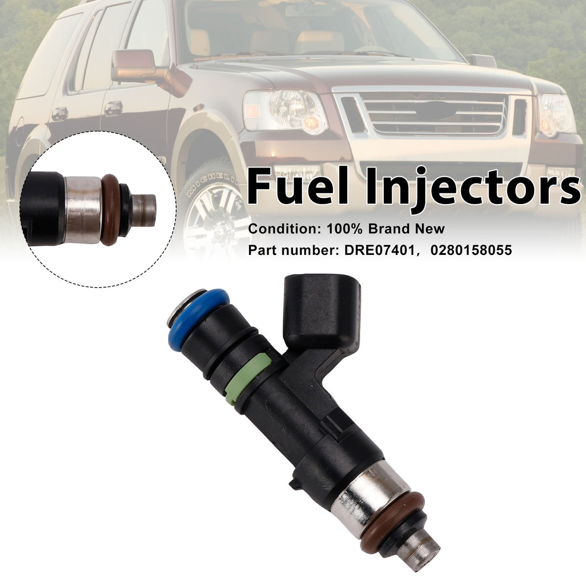 Mercury Mountaineer Ford Explorer DRE07401 Fuel Injectors 0280158055
