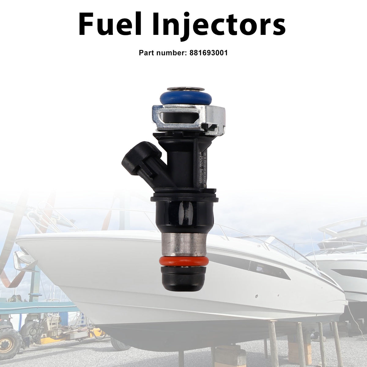 MERCRUISER 8.1L 496 CID V8 GM Engines 881693001 Fuel Injectors