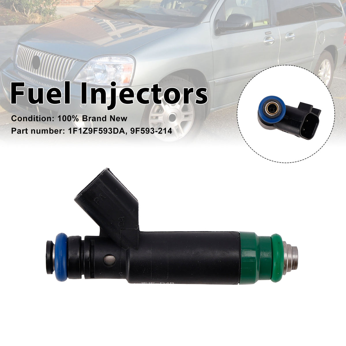 Mercury Monterey Ford Freestar 1F1Z9F593DA Fuel Injectors 9F593-214