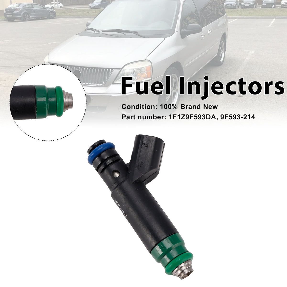 Mercury Monterey Ford Freestar 1F1Z9F593DA Fuel Injectors 9F593-214