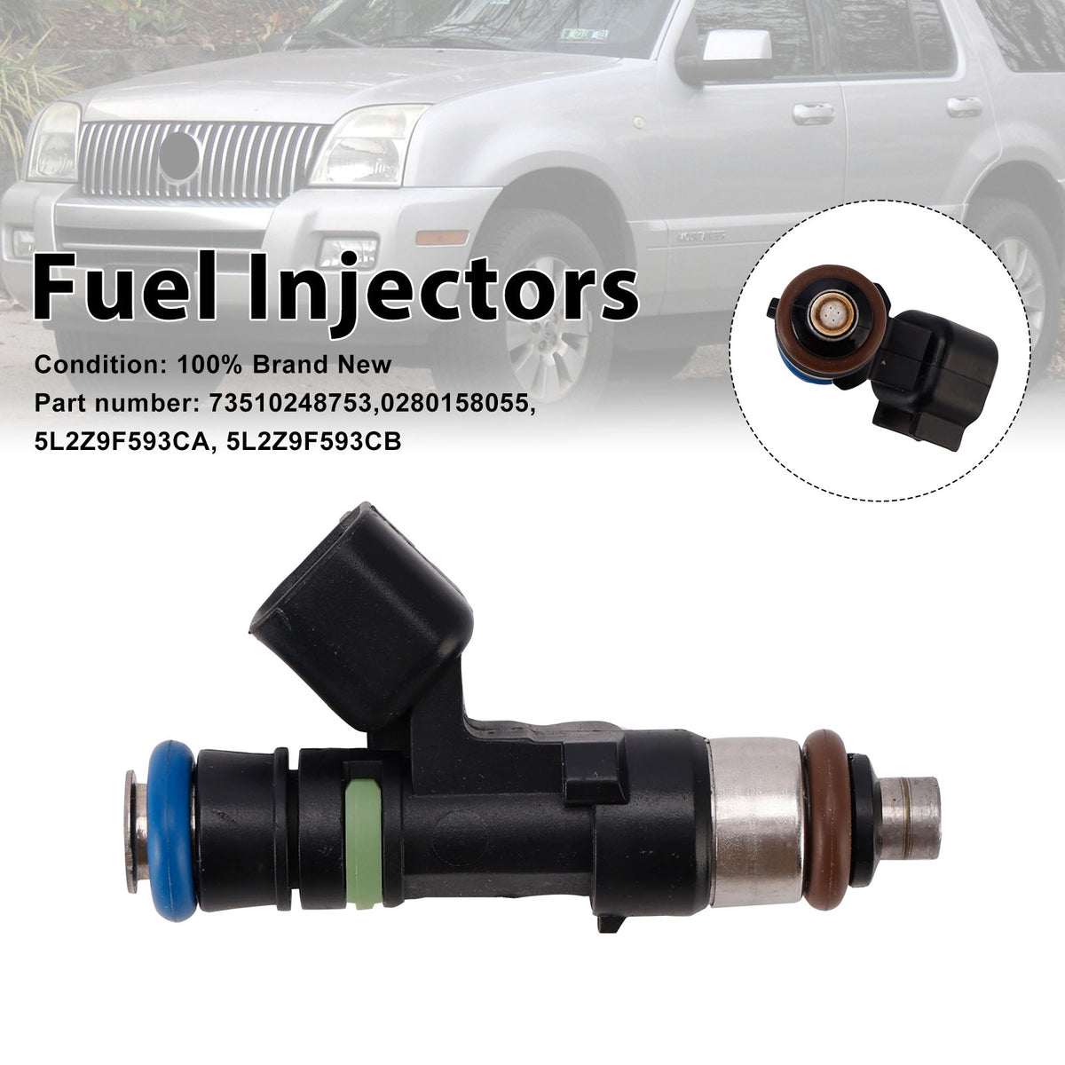 Mercury Mountaineer Ford Explorer 0280158055 Fuel Injectors 5L2Z9F593CA