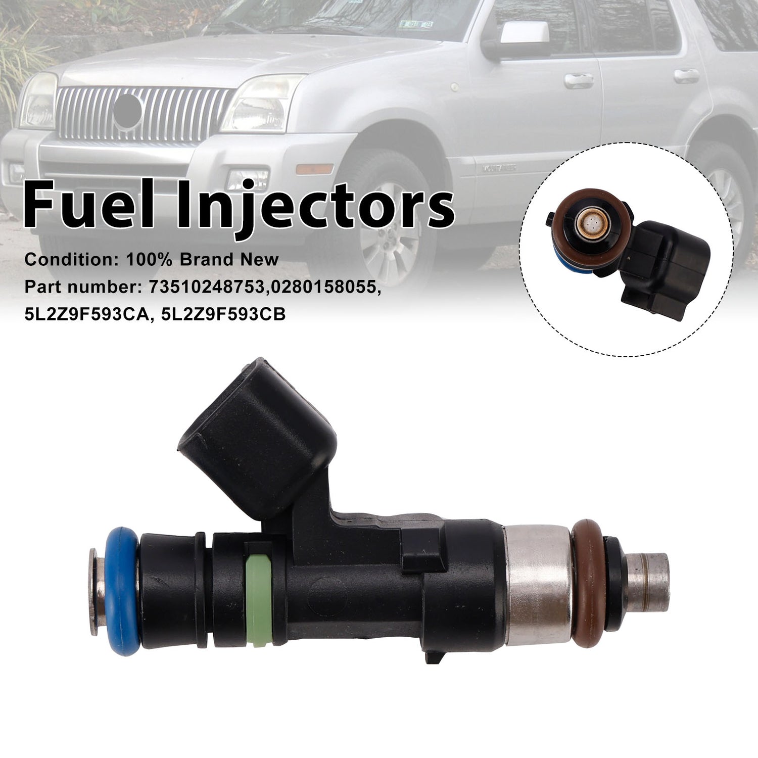 Mercury Mountaineer Ford Explorer 0280158055 Fuel Injectors 5L2Z9F593CA