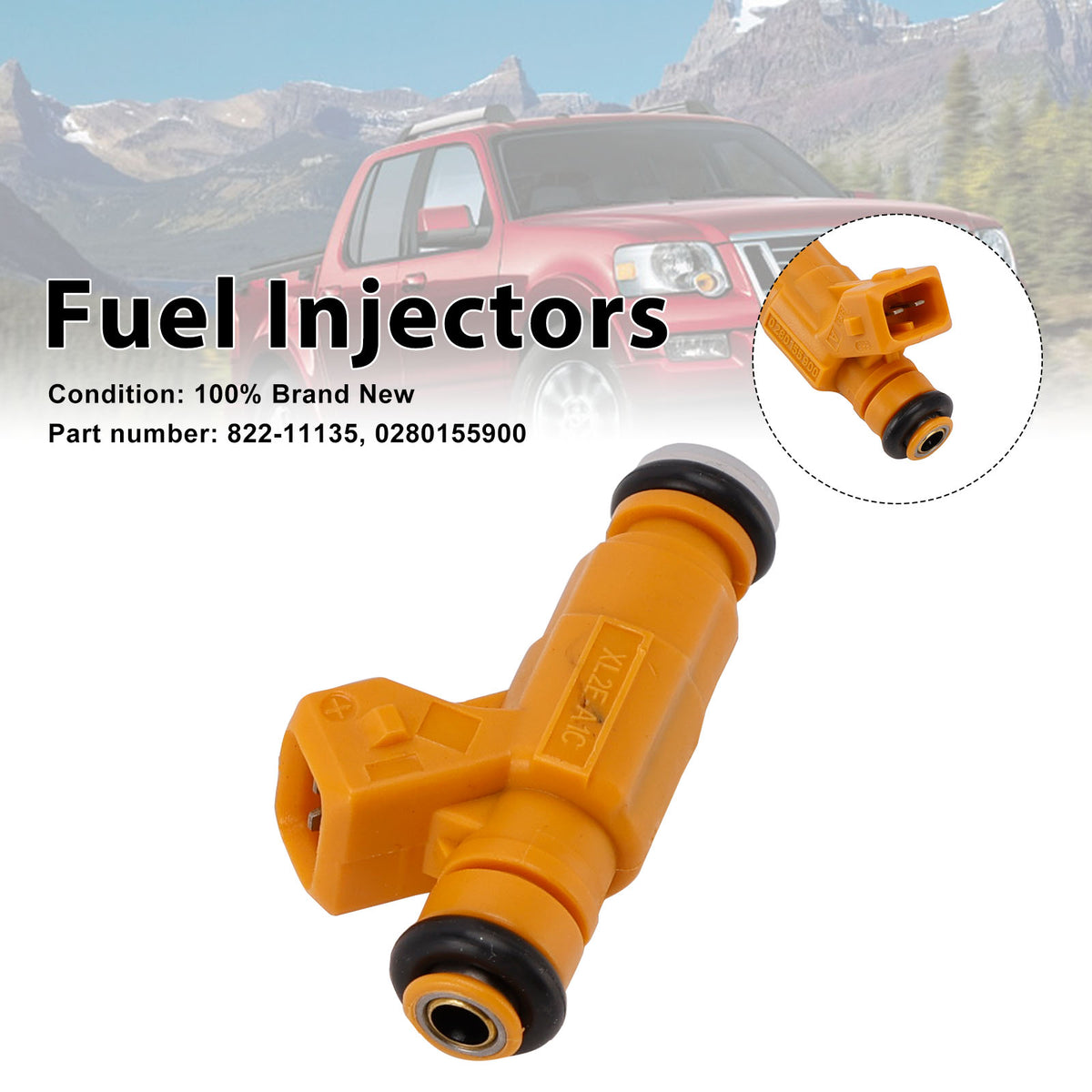 Mercury Mountaineer Ford Explorer 822-11135 Fuel Injectors ?0280155900