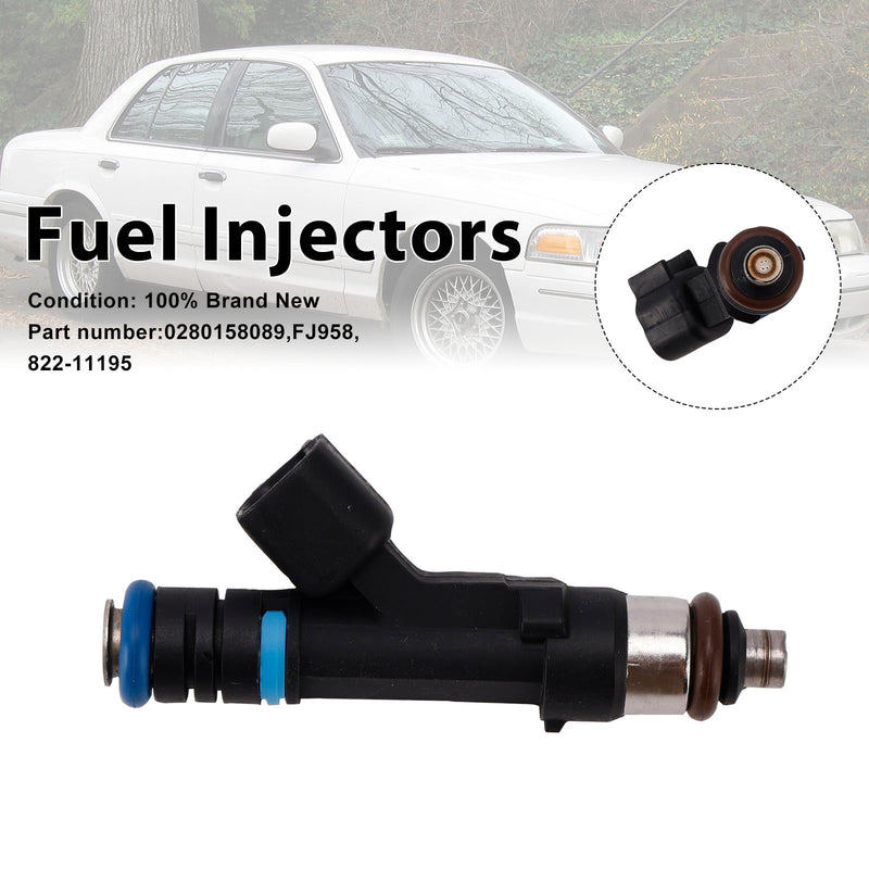 Mercury Grand Marquis Ford Lincoln 822-11195 Fuel Injectors 0280158089