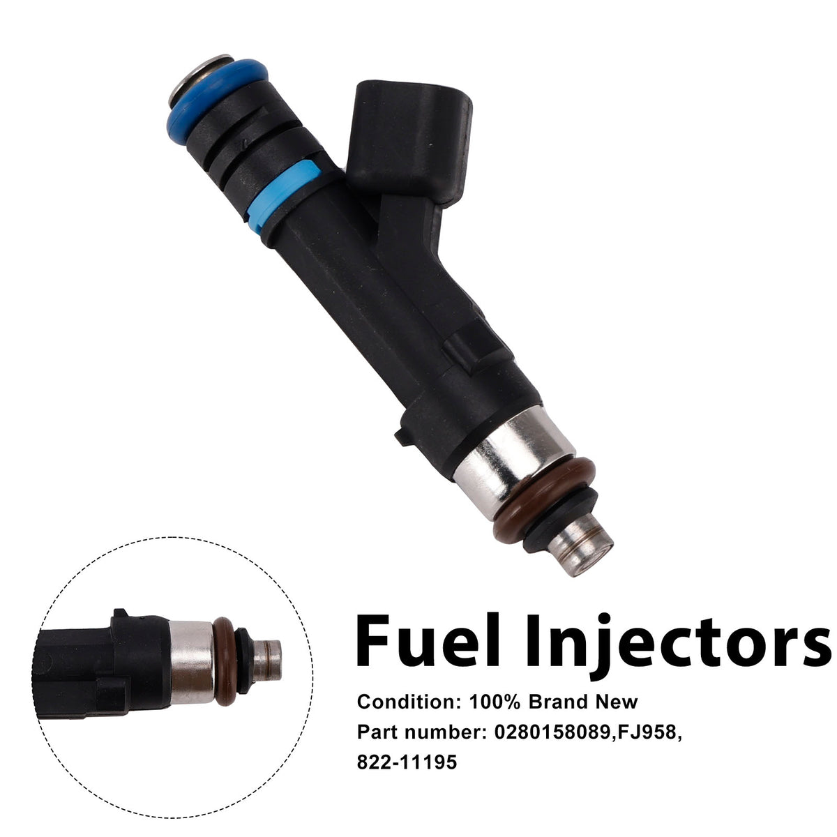 Mercury Grand Marquis Ford Lincoln 822-11195 Fuel Injectors 0280158089