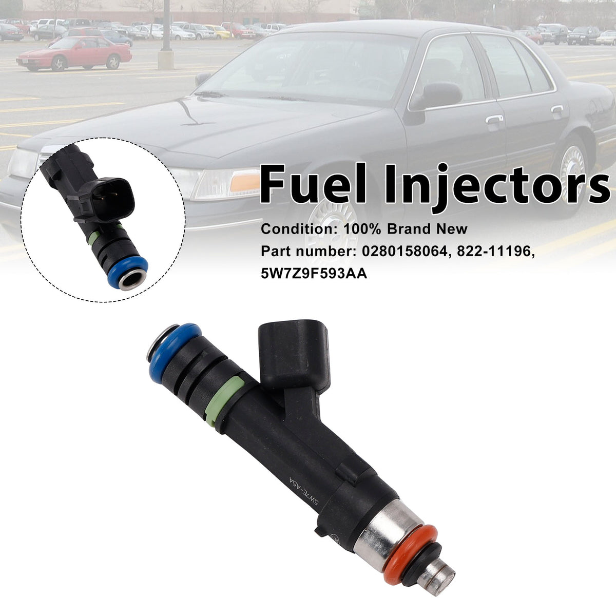 Mercury Grand Marquis Ford 5W7Z9F593AA Fuel Injectors 0280158064
