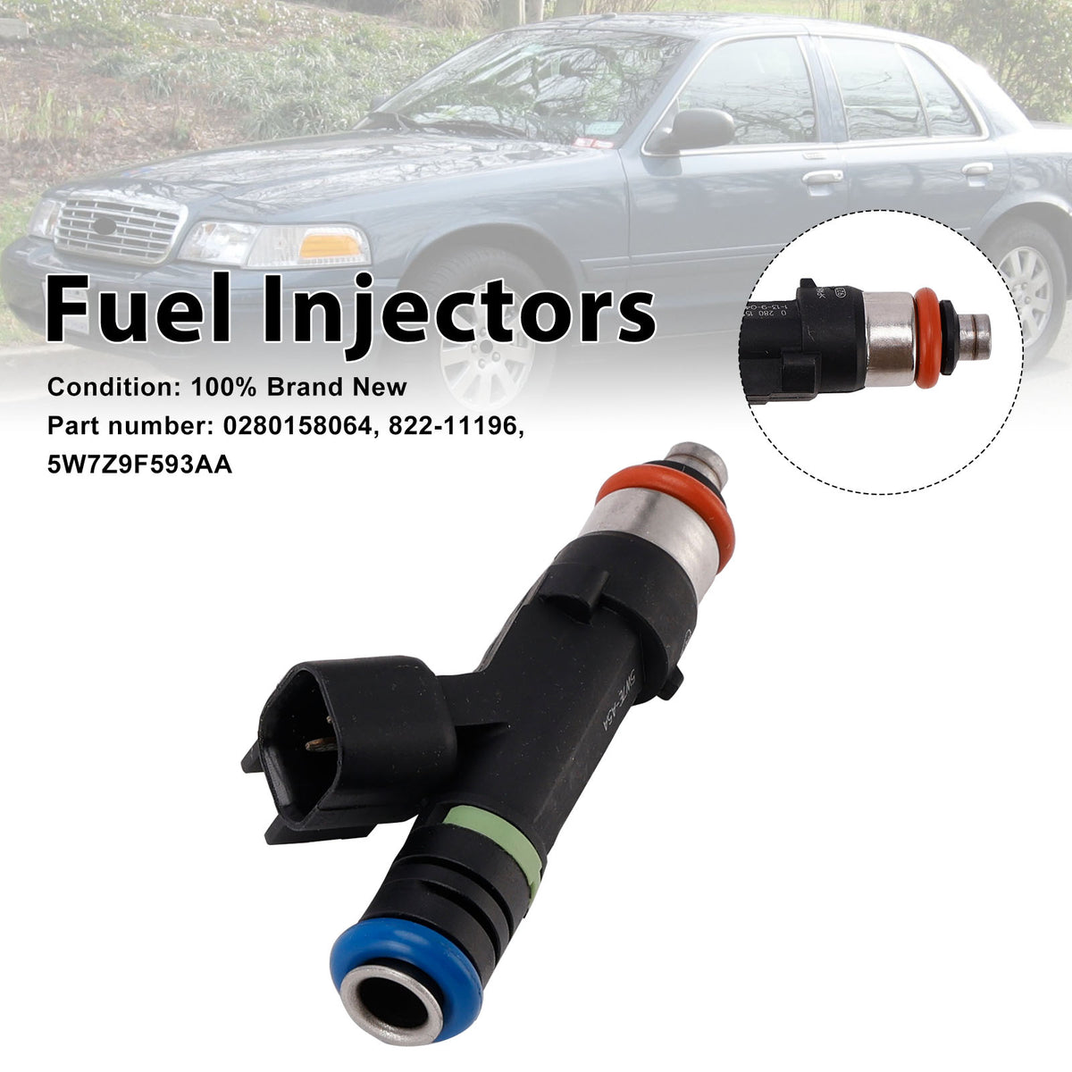 Mercury Grand Marquis Ford 5W7Z9F593AA Fuel Injectors 0280158064