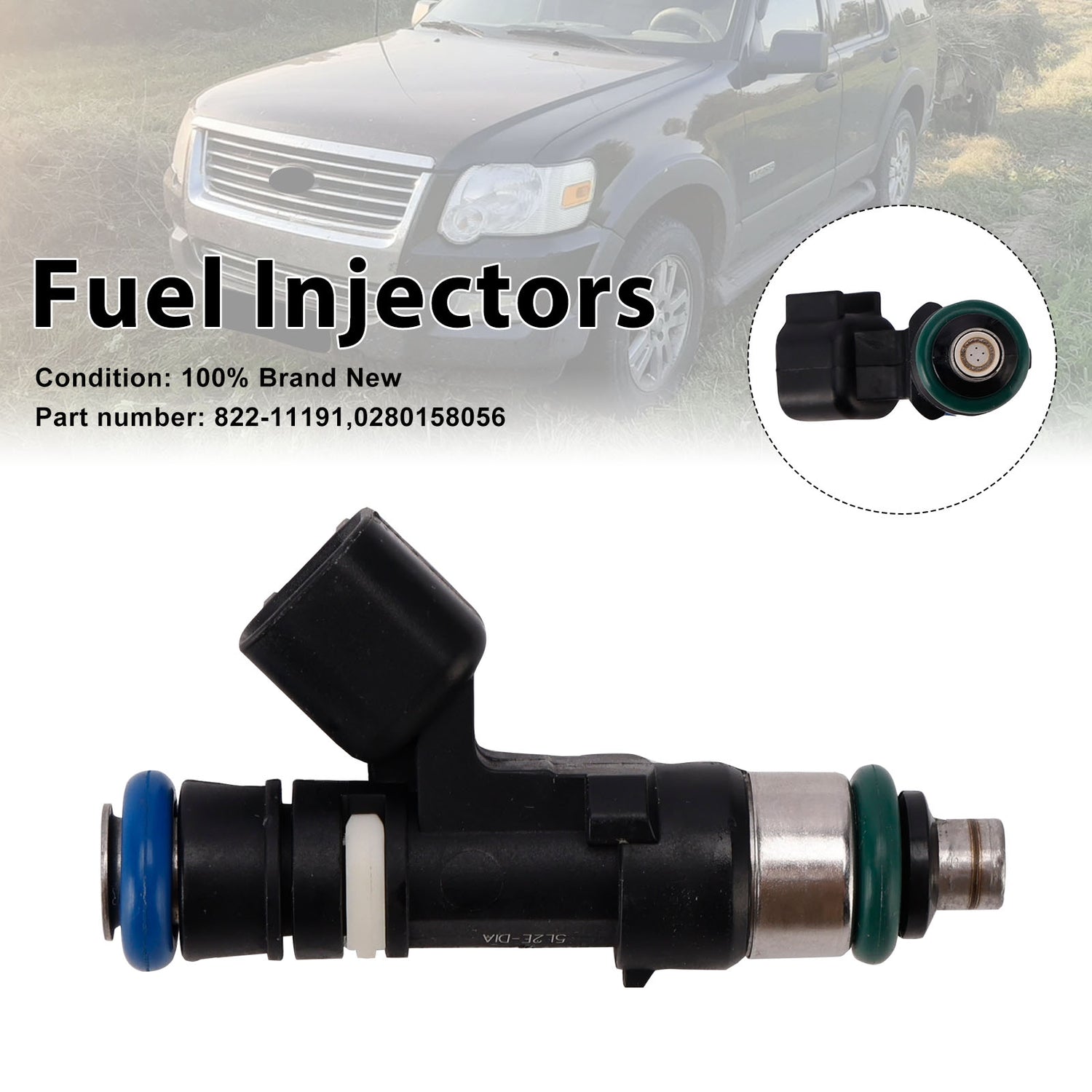 Mercury Mountaineer Ford 822-11191 Fuel Injectors 0280158056