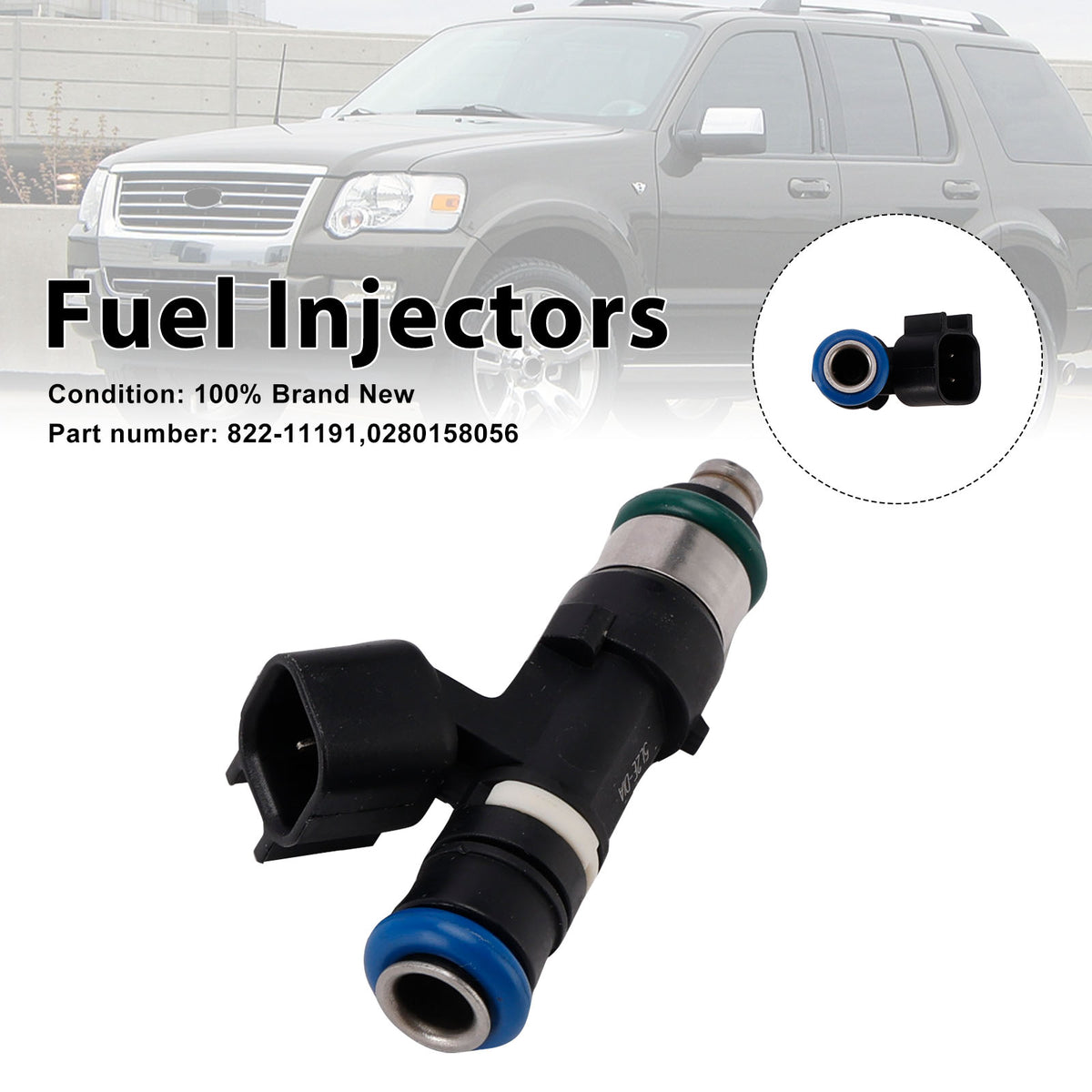 Mercury Mountaineer Ford 822-11191 Fuel Injectors 0280158056