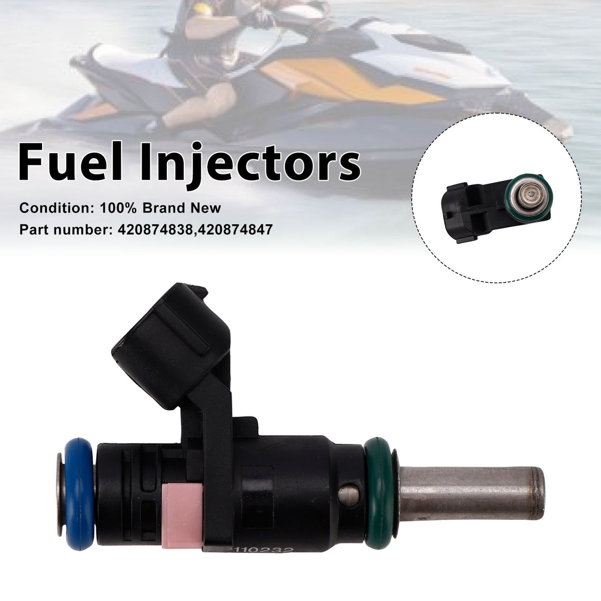 Sea-Doo SPARK GTR GTI GTS 420874847 Fuel Injectors 420874838