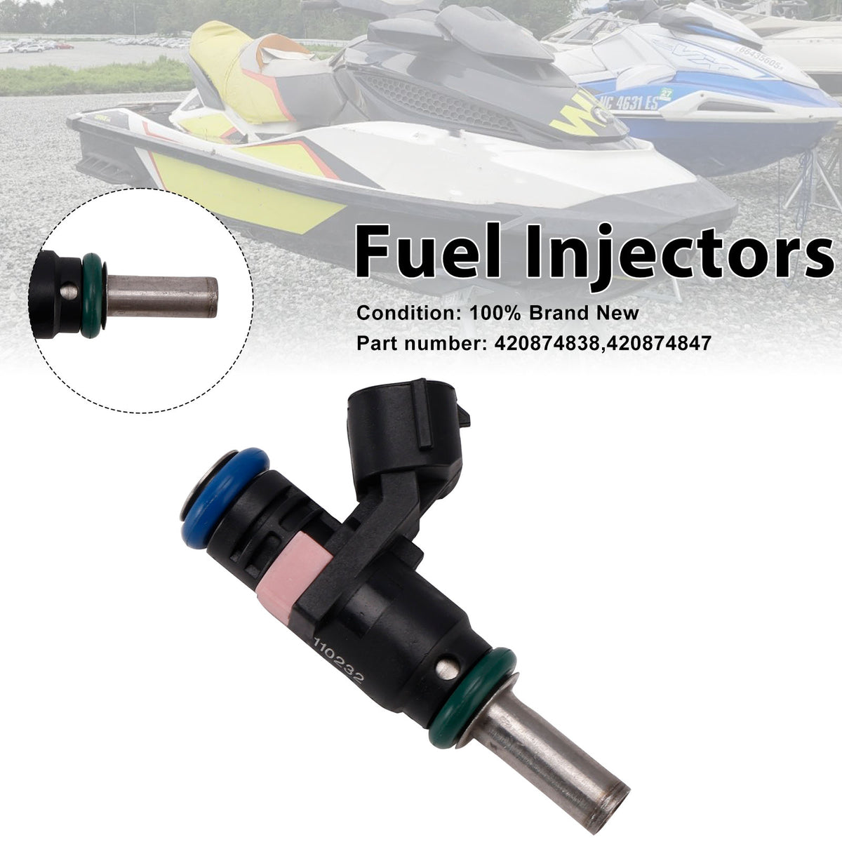 Sea-Doo SPARK GTR GTI GTS 420874847 Fuel Injectors 420874838
