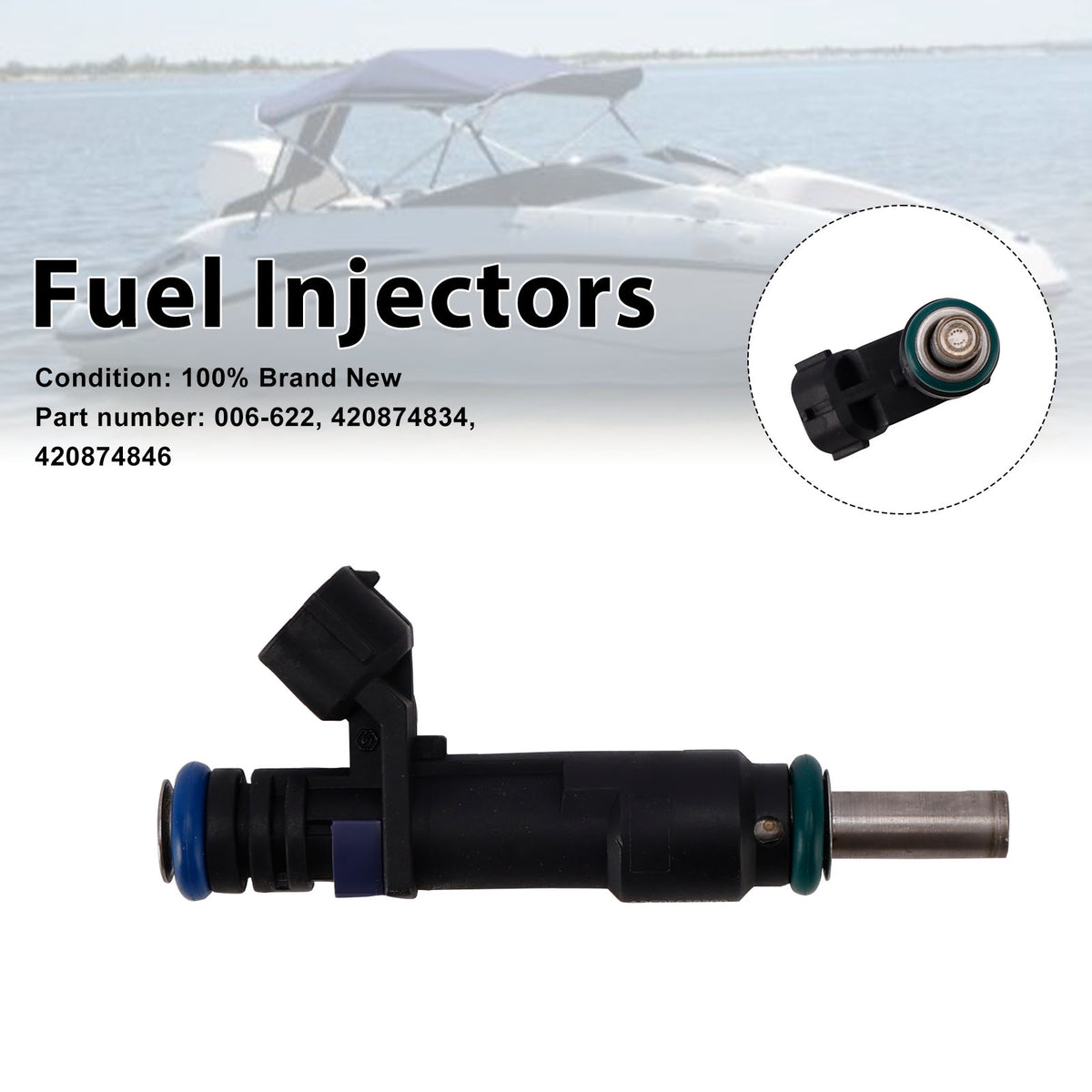 Sea-Doo GTI 155 GTR 215 RXT 260 420874834 Fuel Injectors 420874846