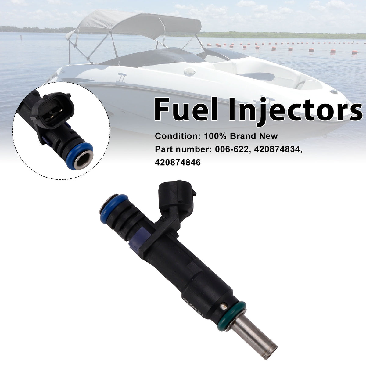 Sea-Doo GTI 155 GTR 215 RXT 260 420874834 Fuel Injectors 420874846