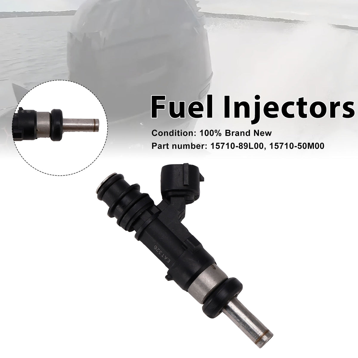 Suzuki Outboard 15HP 9.9HP 20HP 15710-89L00 Fuel Injectors 15710-50M00