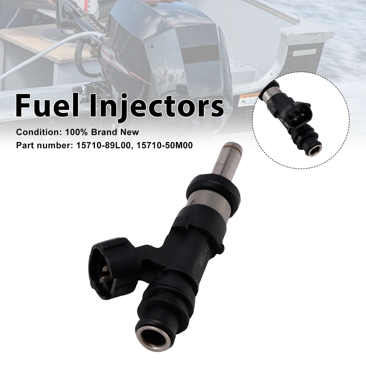 Suzuki Outboard 15HP 9.9HP 20HP 15710-89L00 Fuel Injectors 15710-50M00