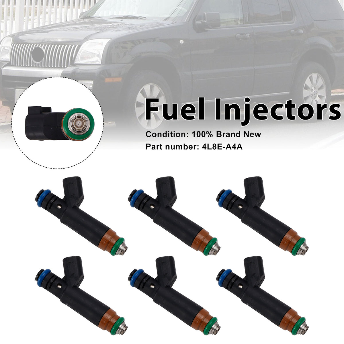 Mercury Mariner Ford Taurus Explorer 6PC 4L8E-A4A Fuel Injectors