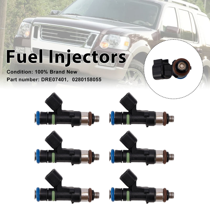 Mercury Mountaineer Ford Explorer 6PC DRE07401 Fuel Injectors 0280158055