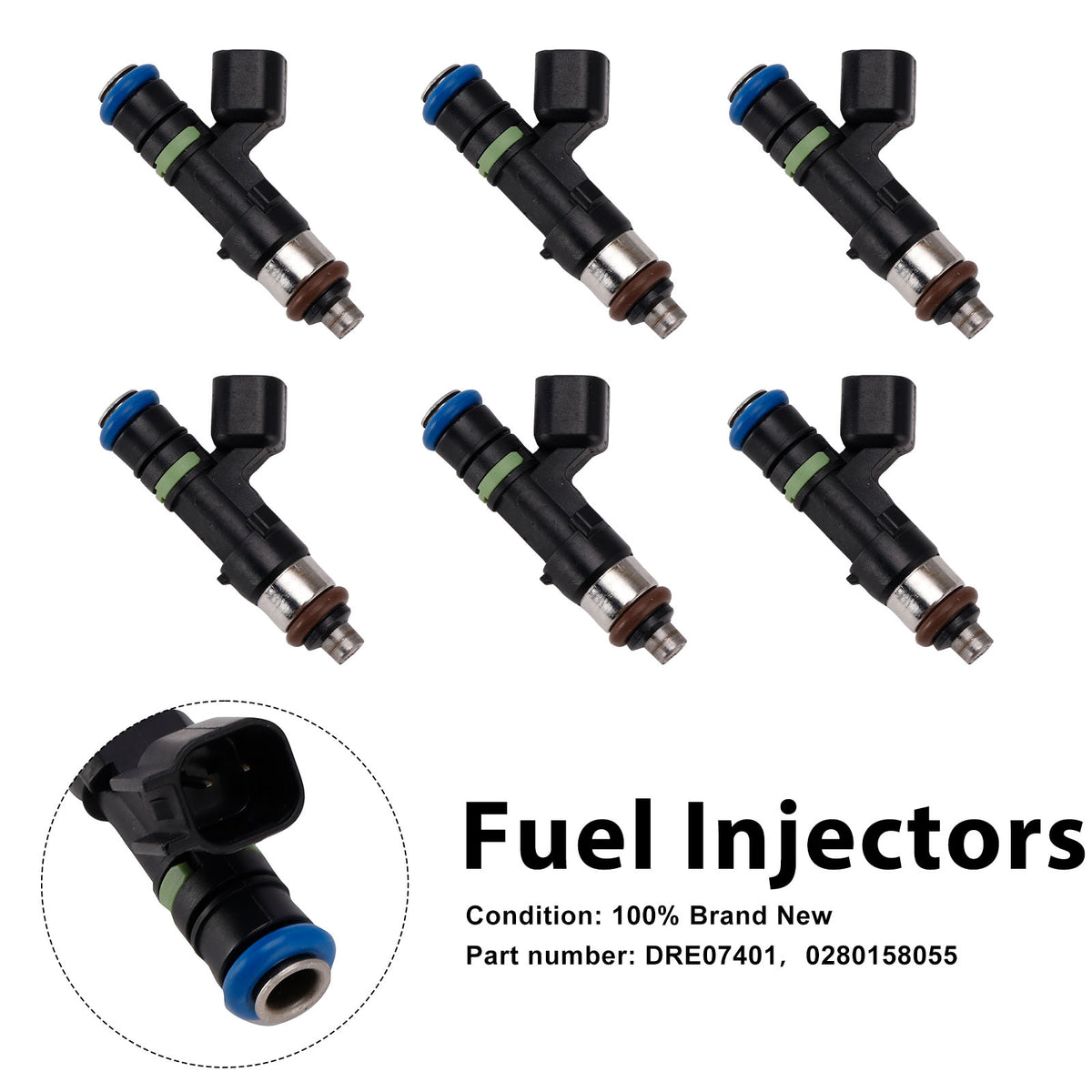 Mercury Mountaineer Ford Explorer 6PC DRE07401 Fuel Injectors 0280158055