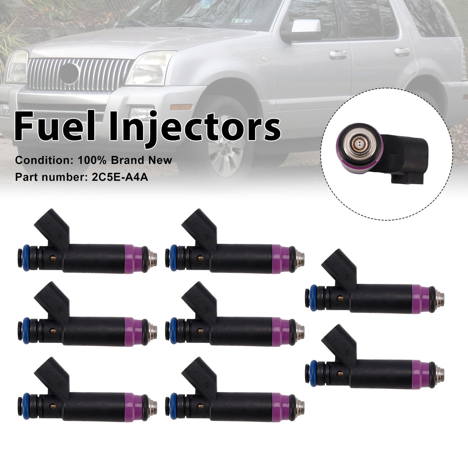 Mercury Ford 4.6L V8 2003-2010 8PC 2C5E-A4A Fuel Injectors