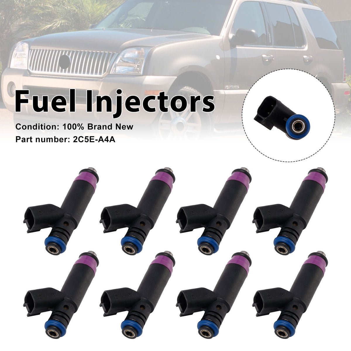 Mercury Ford 4.6L V8 2003-2010 8PC 2C5E-A4A Fuel Injectors