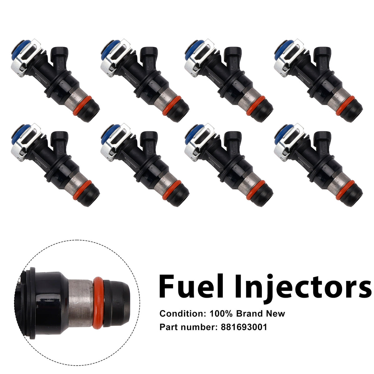 MERCRUISER 8.1L 496 CID V8 GM Engines 8PC 881693001 Fuel Injectors