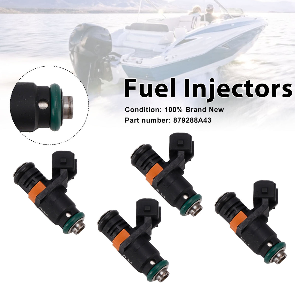 Mercruiser Sterndrive Gas Engines 3.0L 4PC 879288A43 Fuel Injectors
