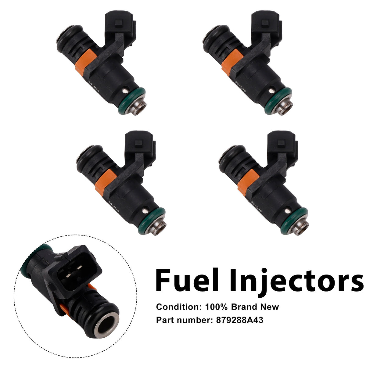 Mercruiser Sterndrive Gas Engines 3.0L 4PC 879288A43 Fuel Injectors