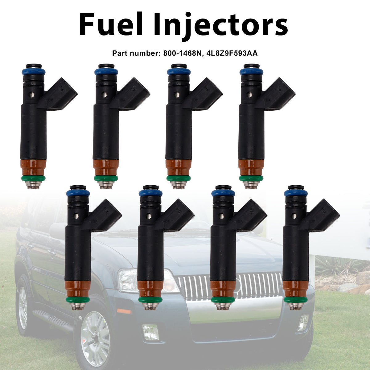 Mercury Mariner Ford Explorer 8PC 800-1468N Fuel Injectors 4L8Z9F593AA