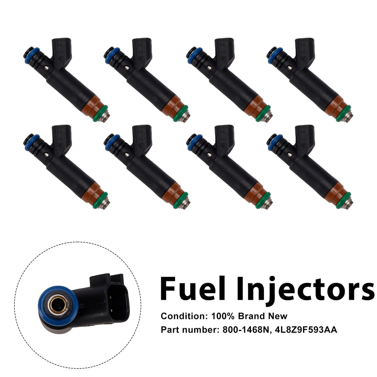 Mercury Mariner Ford Explorer 8PC 800-1468N Fuel Injectors 4L8Z9F593AA