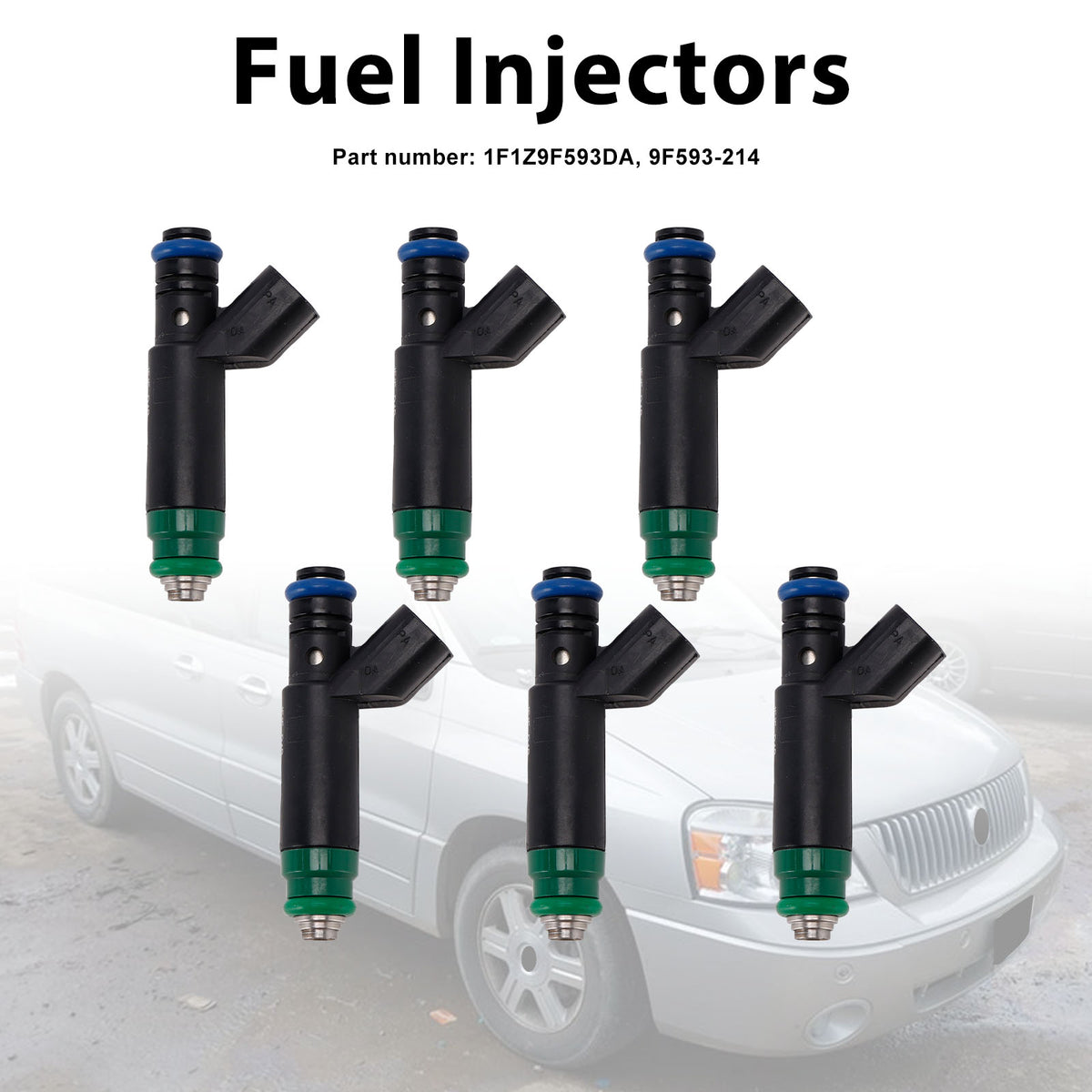 Mercury Monterey Ford Freestar 6PC 1F1Z9F593DA Fuel Injectors 9F593-214